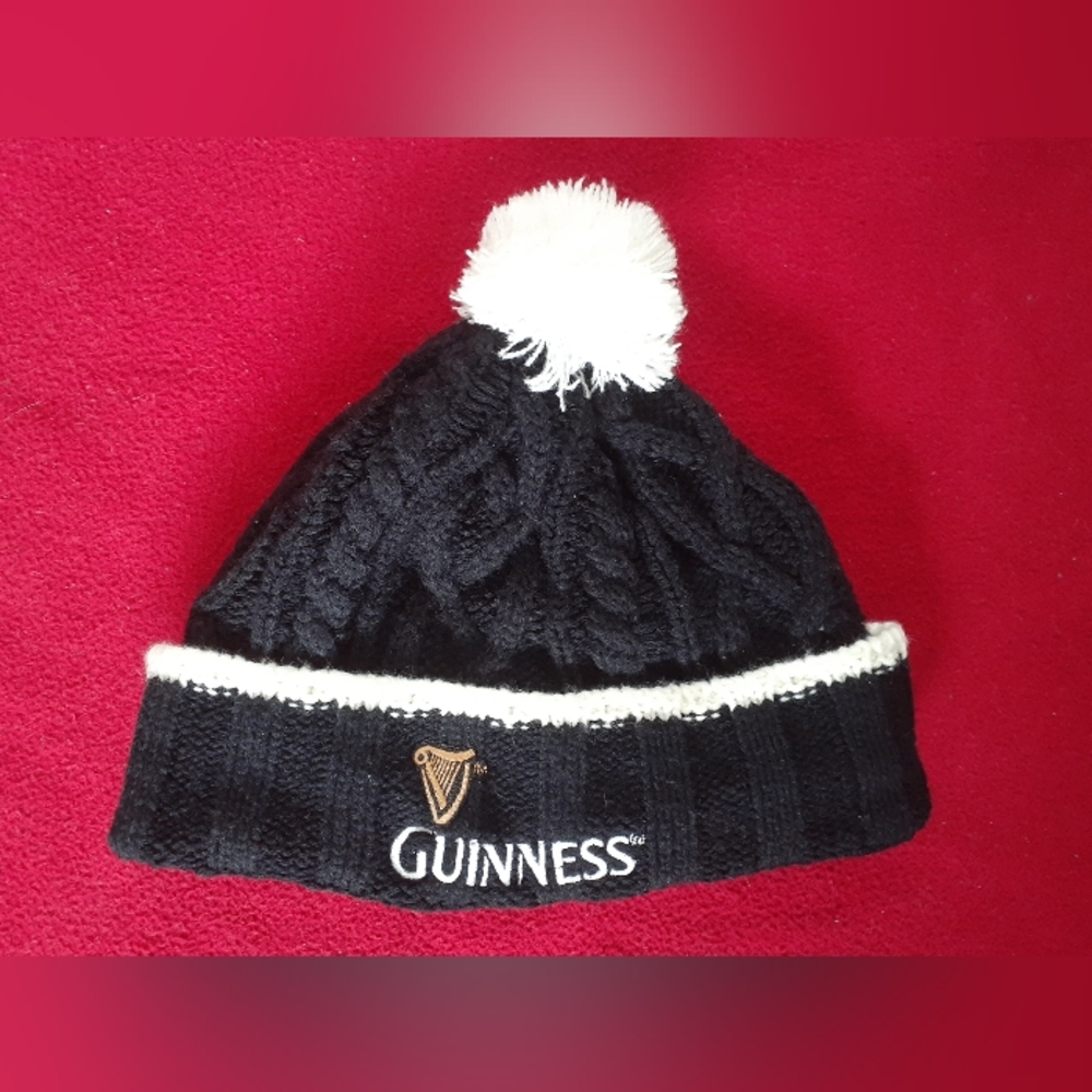 Wooly knit Guinness branded St. Patrick's Day toque